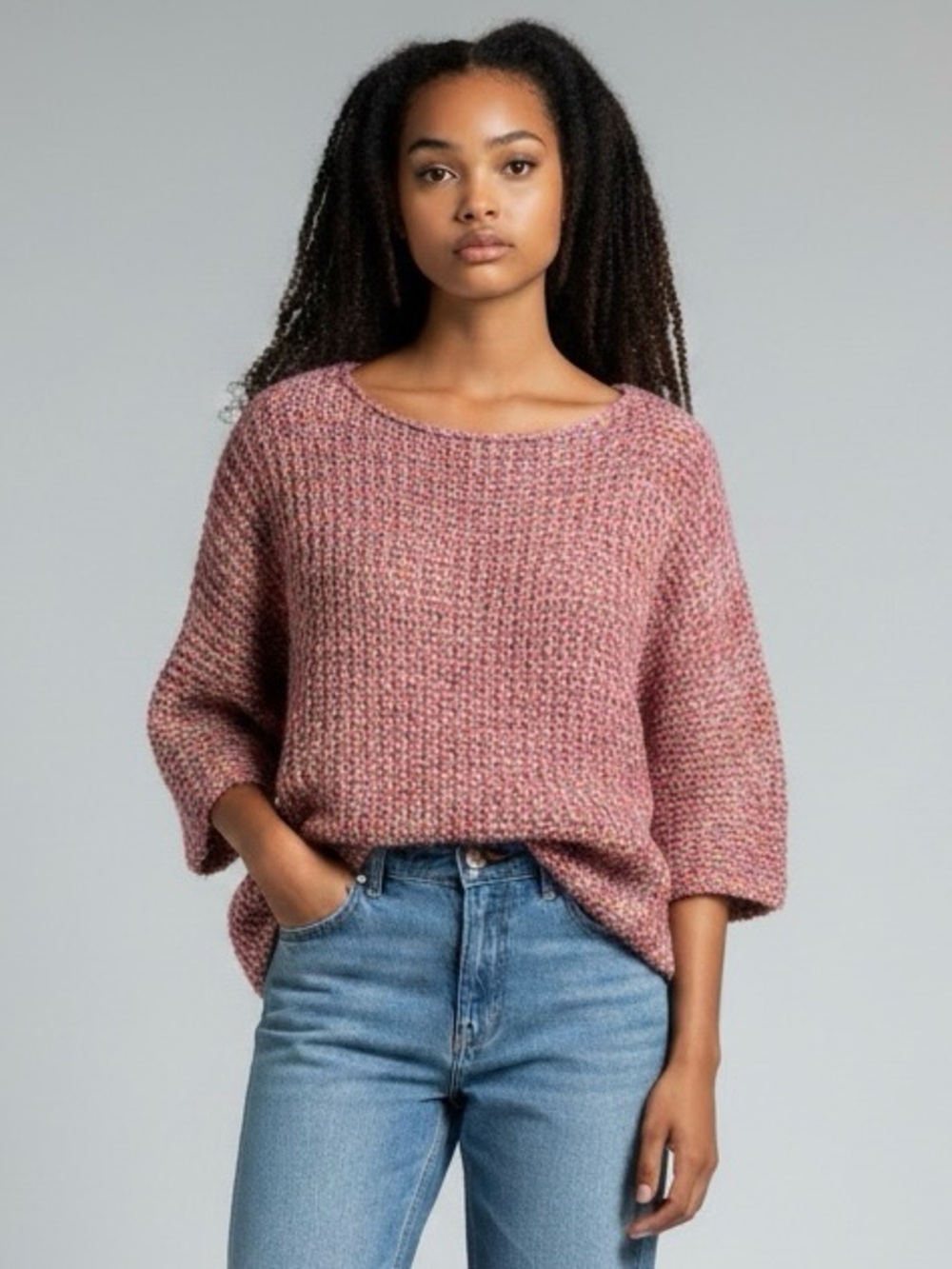 Sundance wool silk blend Casual Pink Knit Pullover Sweater - Women's medium